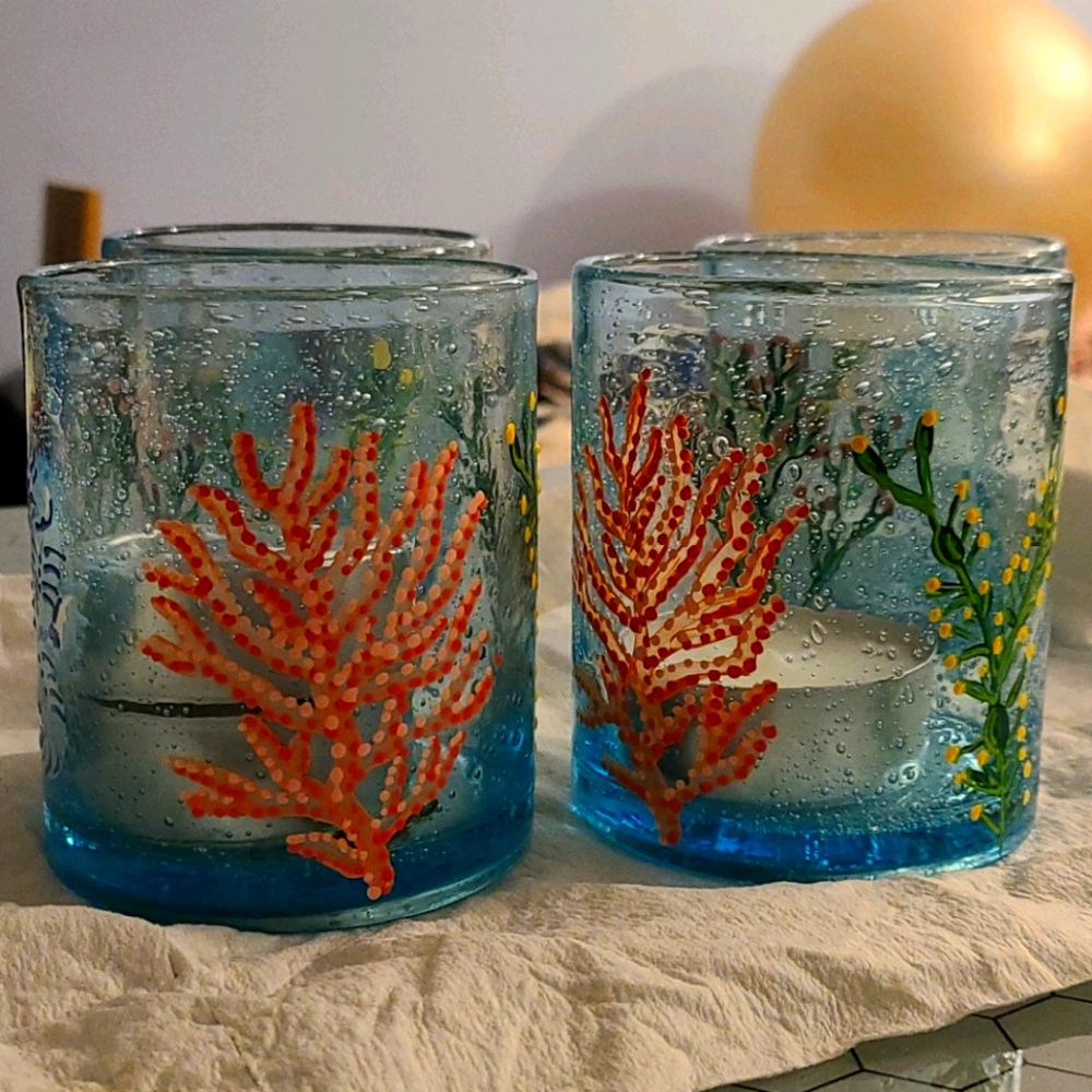 Handpaint Candle holders